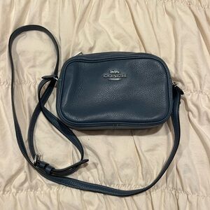 Coach mini jamie camera bag in blue pebbled weather